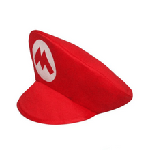 Mario Bros Baseball Cap with Mustache for Birthday Party (Red) | MGS-092