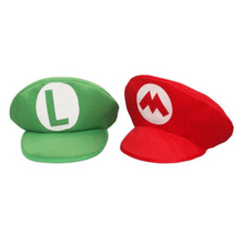Mario Bros Baseball Cap with Mustache for Birthday Party (Red) | MGS-092
