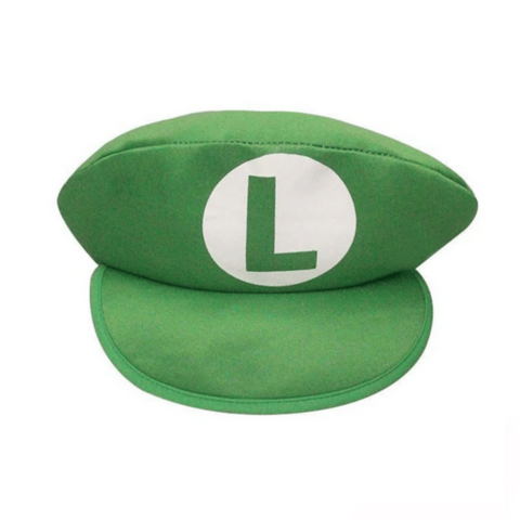 Mario Bros Baseball Cap with Mustache for Birthday Party (Green) | MGS-093