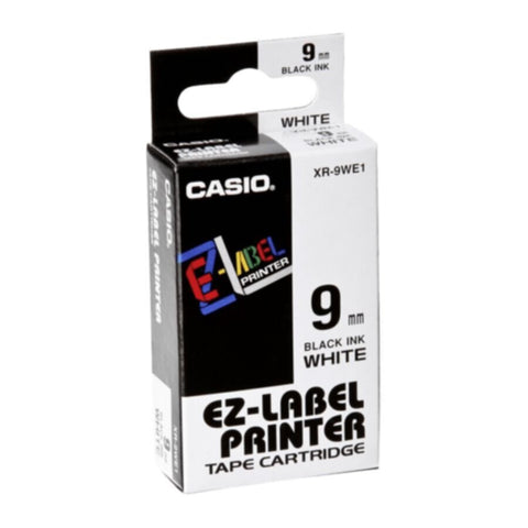 CASIO | Label Printer Tape 9 mm 70g | XR-9WE1-W-DJ1