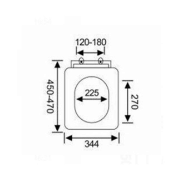 MILANO | Square Wc Slow Down Seat Cover Msc-035 | 140400500834