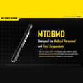 NITECORE | LED Medical Pen Light Flashlight 180 Lumens (Without Battery) | MT06MD