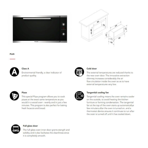 GLEM GAS | Built-In Oven Electric Oven 90 Cm | GFP993IX