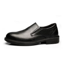 JACKBAGGIO | Men's Black Slip-On Oxford Work Shoe | 8815