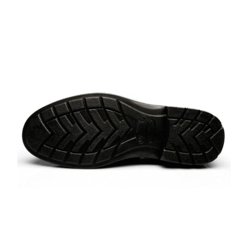 JACKBAGGIO | Men's Black Slip-On Oxford Work Shoe | 8815