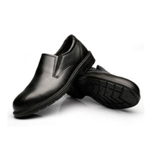 JACKBAGGIO | Men's Black Slip-On Oxford Work Shoe | 8815