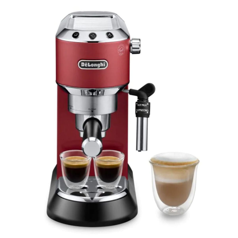 DELONGHI | Dedica Style Pump Espresso Semi Automatic Coffee Maker Red 1300W | EC685.R
