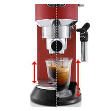 DELONGHI | Dedica Style Pump Espresso Semi Automatic Coffee Maker Red 1300W | EC685.R
