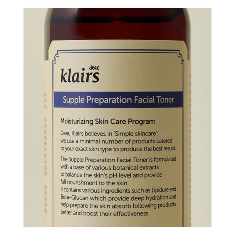 DEAR KLAIRS | Supple Preparation Facial Toner 180ml | 8809115025012
