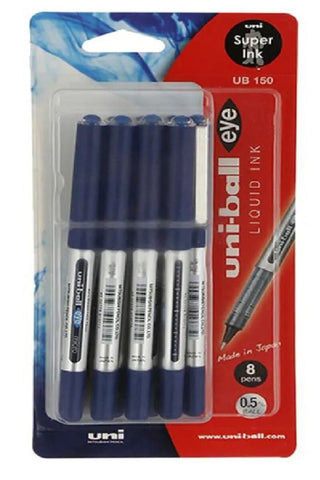 MITSUBISHI | Uniball Eye Micro Roller Pens Blue=8 pcs Blue | MI-UB150-08C