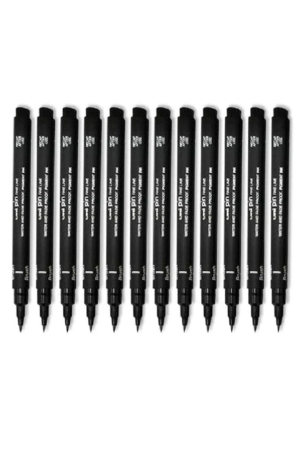 MITSUBISHI | Uni Pin Fine Liner PAC=12ea Black | MI-PIN200-12CBK