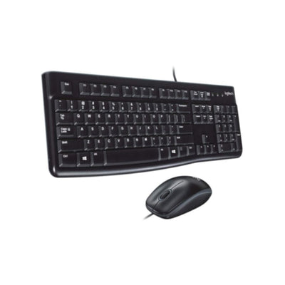LOGITECH | Corded Desktop Keyboard And Mouse COMBO Black | MK120