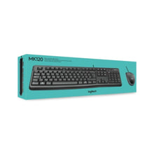 LOGITECH | Corded Desktop Keyboard And Mouse COMBO Black | MK120