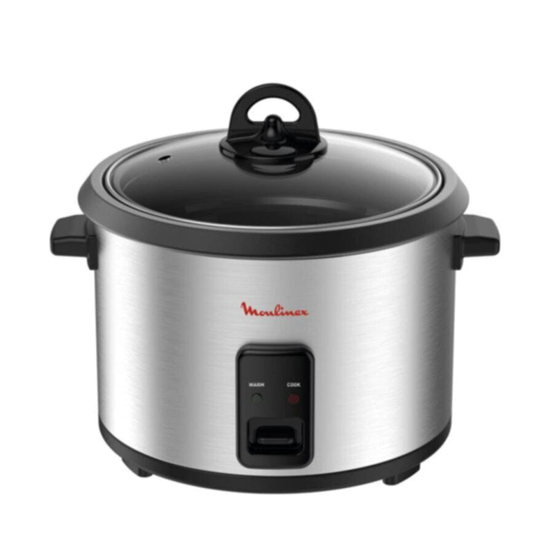 MOULINEX | Easy Rice Cooker 700W 1.8Ltr 10 Cups Capacity Silver-Black | MK123D27