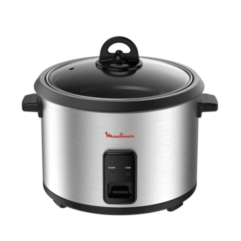 MOULINEX | Easy Rice Cooker 700W 1.8Ltr 10 Cups Capacity Silver-Black | MK123D27