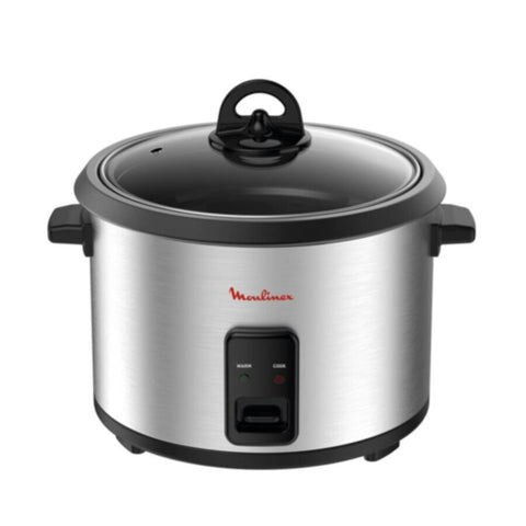 MOULINEX | Easy Rice Cooker 700W 1.8Ltr 10 Cups Capacity Silver-Black | MK123D27