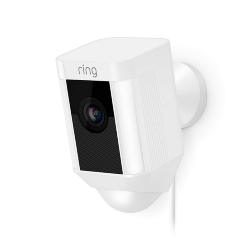 RING | Spotlight Cam 1080p Outdoor Wi-Fi Camera with Night Vision (Wired) White | MMWEISPLI8SH2