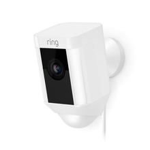 RING | Spotlight Cam 1080p Outdoor Wi-Fi Camera with Night Vision (Wired) White | MMWEISPLI8SH2