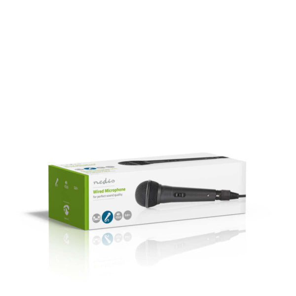 NEDIS | Wired Microphone  -72 dB +/-3 dB Sensitivity, 80 Hz - 14 kHz, 5.0 m | MPWD40BK