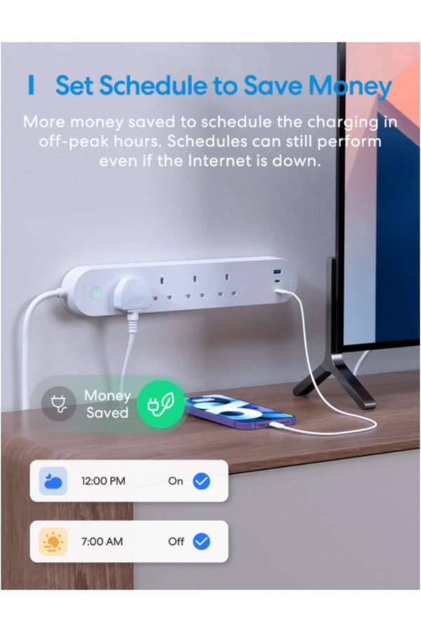 MEROSS | Smart Fast Charging Power Strip  | MSP843P