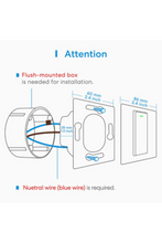 MEROSS | Smart Wi-Fi Wall Switch 1 Gang 1 Way Physical Button | MSS510XHK