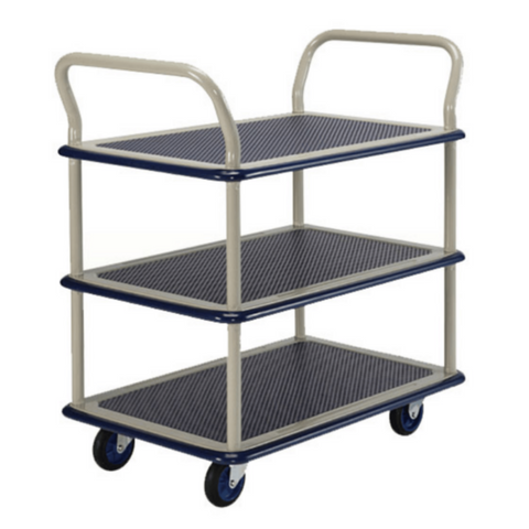 PRESTER | 3 Shelve 150kg Trolley Dual Handle Type | NB-105-4
