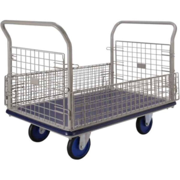 PRESTAR | Platform Trolley Mesh Side-Net Type (Fold Down Long Sides) 500kg | NG407-8