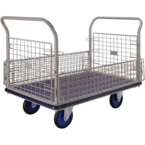 PRESTAR | Platform Trolley Mesh Side-Net Type (Fold Down Long Sides) 500kg | NG407-8