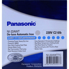 PANASONIC | Heavy Weight Dry Iron 1000W White | NI 22AWTH