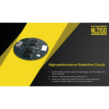 NITECORE | 5000mAh Rechargeable 21700 Battery | NL2150