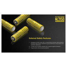 NITECORE | 5000mAh Rechargeable 21700 Battery | NL2150