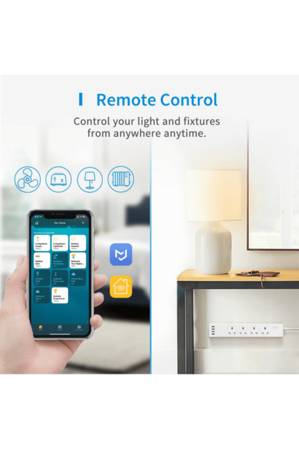 MEROSS | Smart Wi-Fi Surge Protector 4 Ac + 4 Usb Ports | NY425FHK