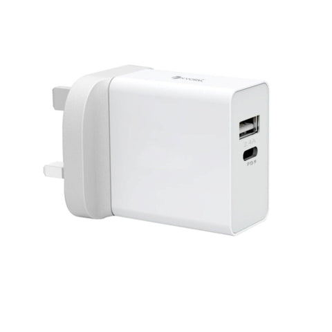 NYORK | 30W USB-C & USB Power Adapter High Speed Wall Charger | NYA-30