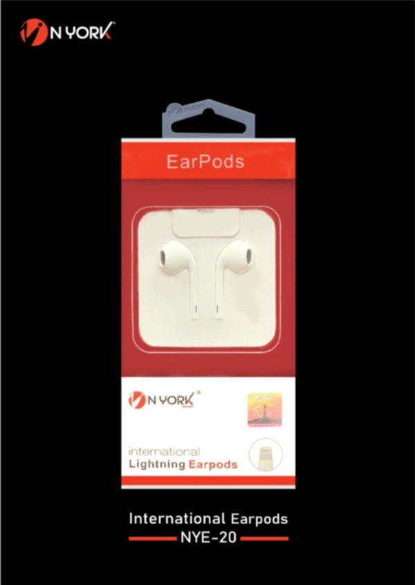 NYORK | Lightning  Stereo EarPods  | NYE-20