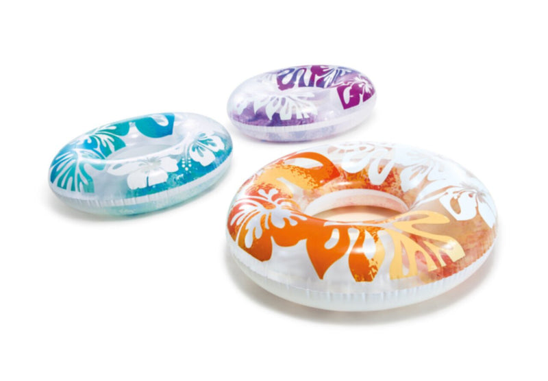 INTEX | Clear Tropical Color Inflatable Pool Swim Tubes - Assorted Colors | 42159251