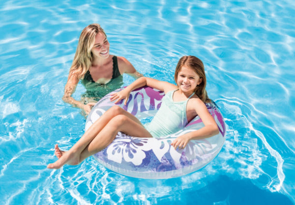 INTEX | Clear Tropical Color Inflatable Pool Swim Tubes - Assorted Colors | 42159251