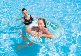 INTEX | Clear Tropical Color Inflatable Pool Swim Tubes - Assorted Colors | 42159251