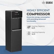 SURE | 3 Tap Bottom Loading Water Dispenser 5Ltrs Black | OUDIS â€“ B7