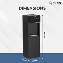 SURE | 3 Tap Bottom Loading Water Dispenser 5Ltrs Black | OUDIS â€“ B7