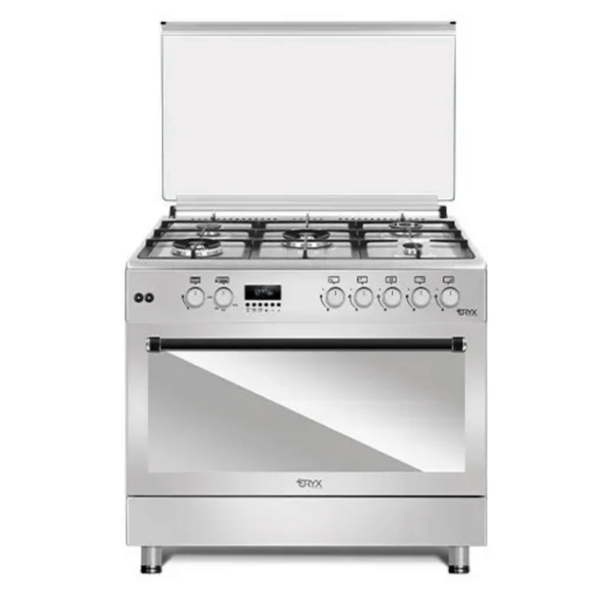 ORYX | Free Standing Cooker 90Ã—60cm With 5 Gas Burners â€“ 2 Turbo Cooling Fan | OXCGF 90SYP-LRE