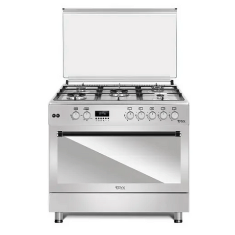 ORYX | Free Standing Cooker 90Ã—60cm With 5 Gas Burners â€“ 2 Turbo Cooling Fan | OXCGF 90SYP-LRE
