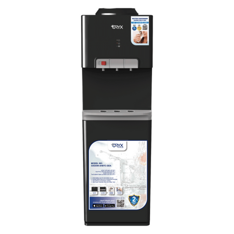 ORYX | Hot, Cold & Normal Top Load Water Dispenser 3 Tap 15Ltrs Black | OXDDW-3HBTC-GEA