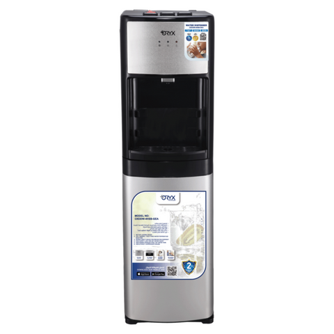 ORYX | Hot, Cold & Normal Bottom Load Water Dispenser 3 Tap Silver | OXDDW-4HSB-GEA