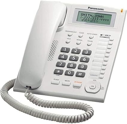 PANASONIC | Single Line Corded Landline Phone White | KX-TS880FX
