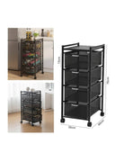 4-Tier Rolling Metal Organizer Storage Rack | 539-33-5