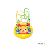 Wooden Educational Circle Bead Maze Toys Roller Puzzle Counting Frames Yellow | sh292-4
