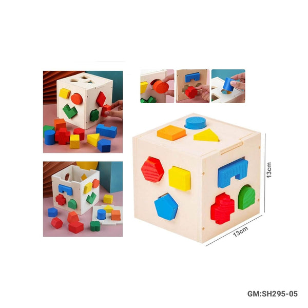 Wooden Educational Block Building Sorting Cube Toys | sh295-05