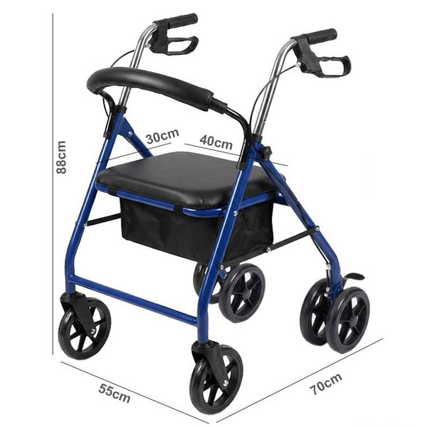Light weight Folding Walker Wheelchair Blue | 804-2