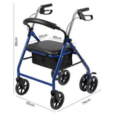 Light weight Folding Walker Wheelchair Blue | 804-2