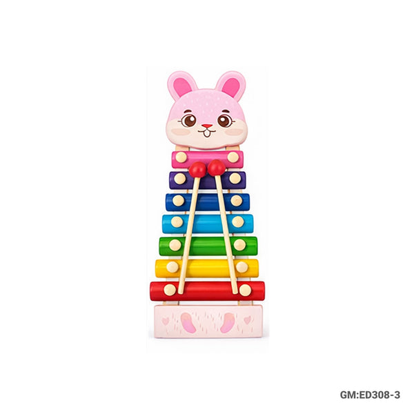 Kids Wooden Colourful Xylophone Musical Toy rabbit | ed308-3